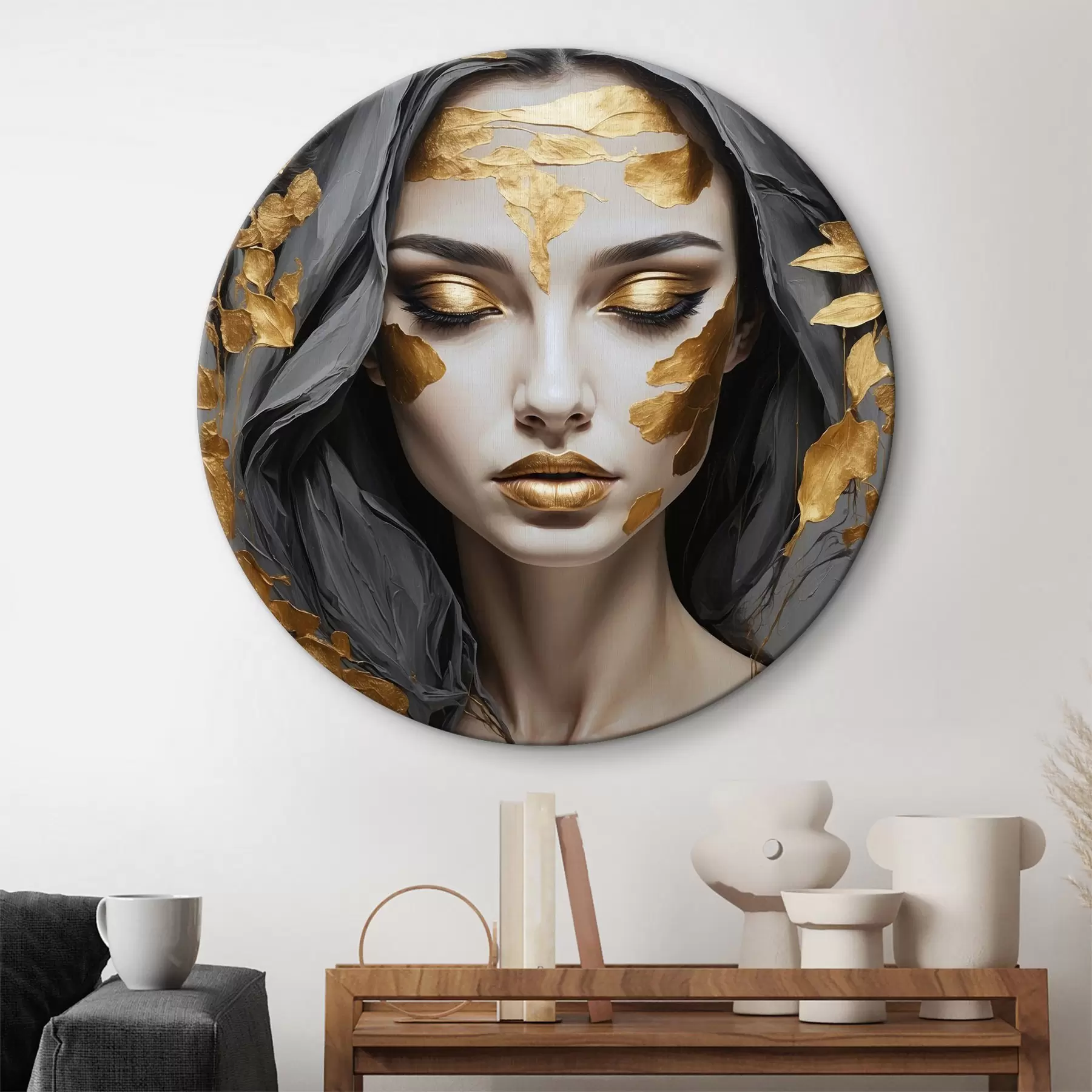 carta da parati Una bella donna ricoperta di vernice nr. r37326