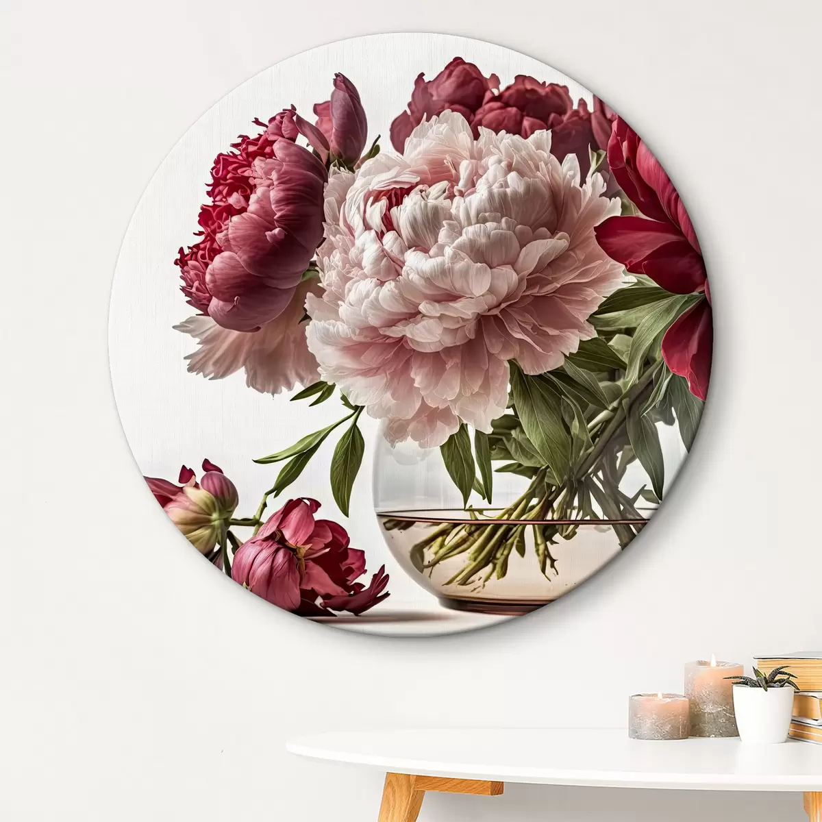 Quadri rotondi Peonie r37549
