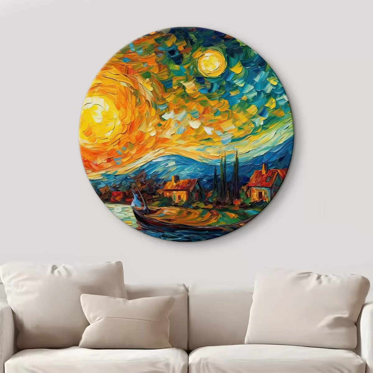 Quadri rotondi Pittura ad acquerello r38058