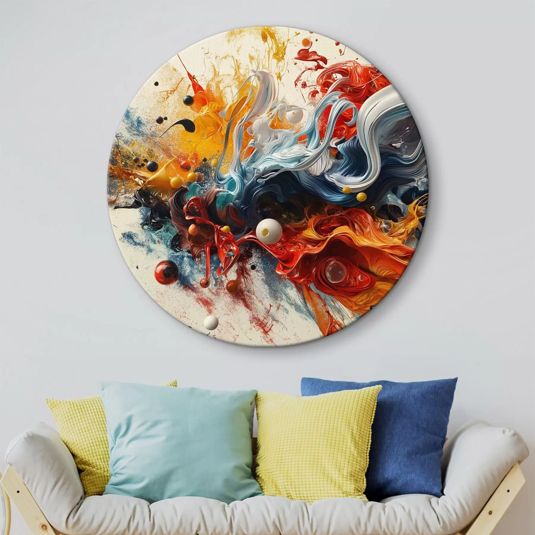 carta da parati Spruzzi di vernici sfondo astratto nr. r38457