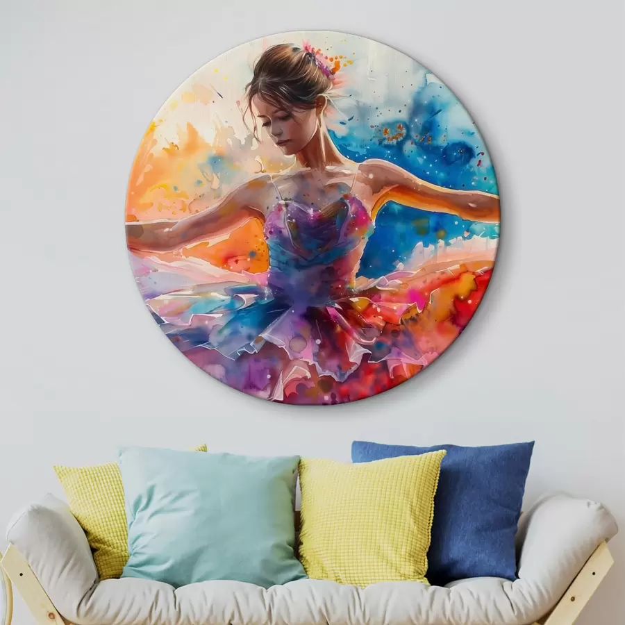 carta da parati Immagine dell'acquerello della ballerina della ragazza nr. r38466