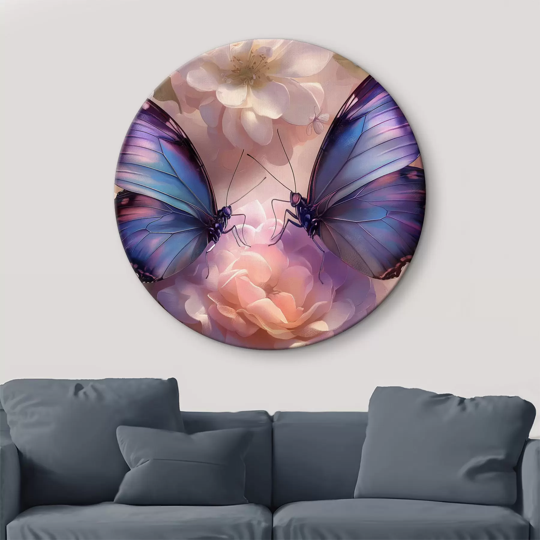 carta da parati Due farfalle in fiori in stile acquerello nr. r38534