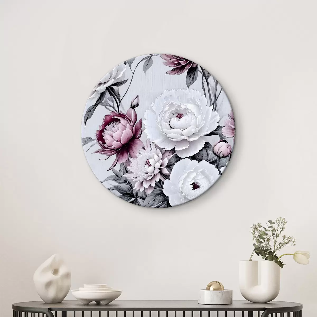Quadri rotondi Bouquet di fiori fantasia r38898