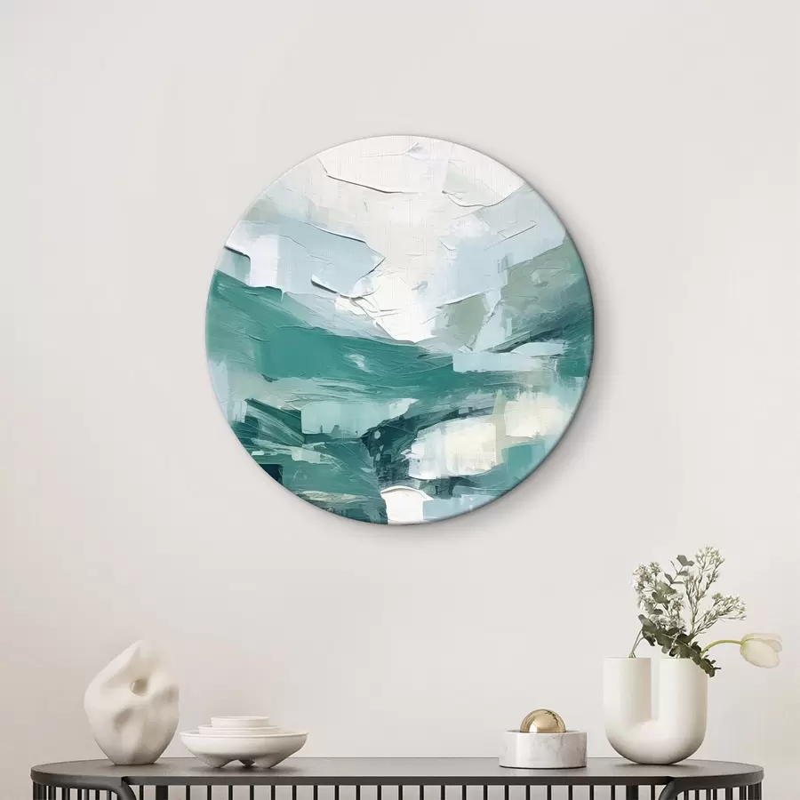 carta da parati Astrazione di grandi tratti blu e bianchi, imitazione della pittura a olio, minimalismo nr. r38915