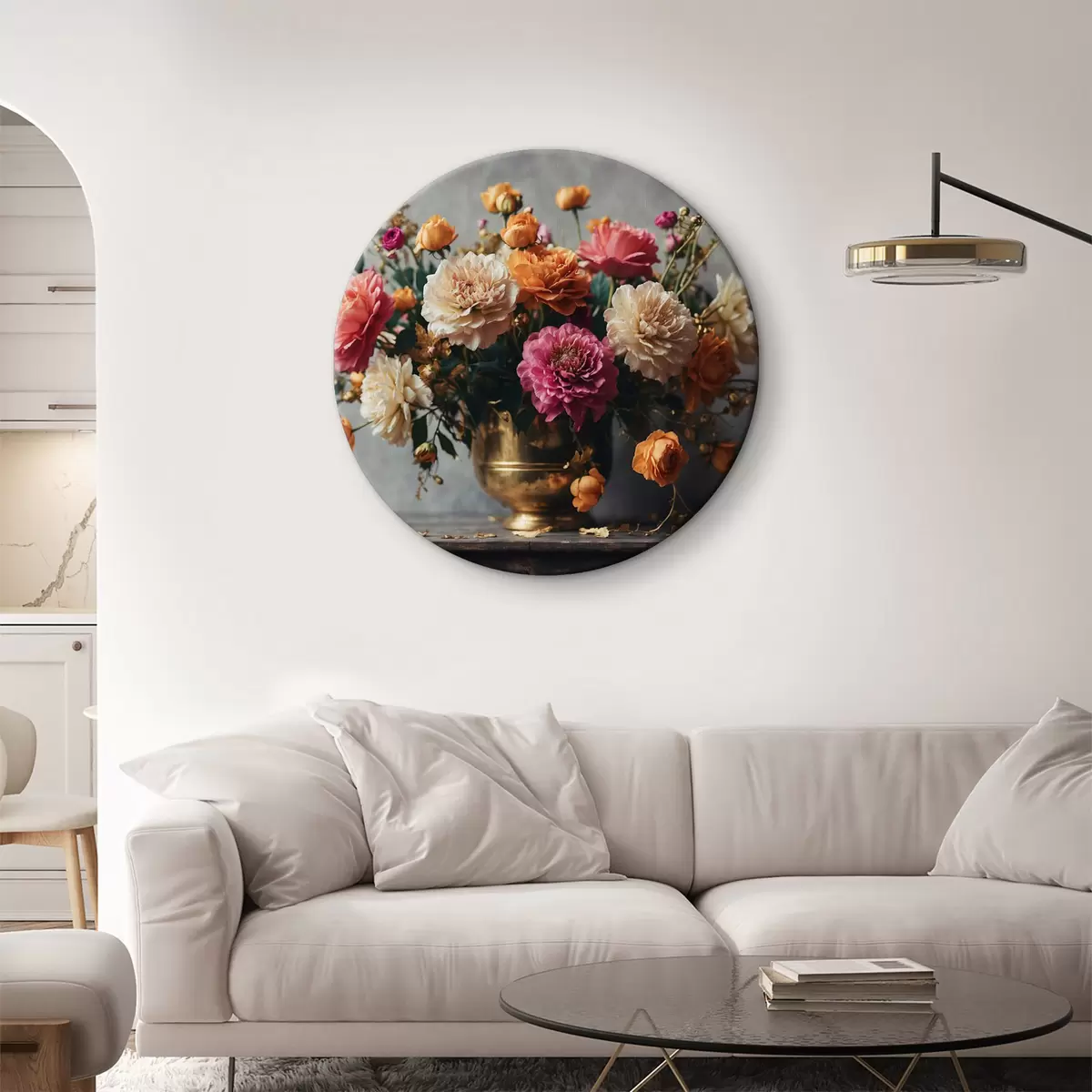 Quadri rotondi Fiori in vaso r39163