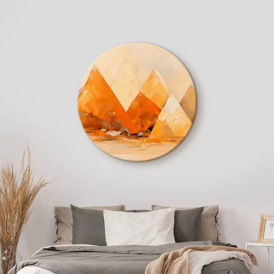 carta da parati Piramidi nel dipinto ad olio del deserto nr. r39435