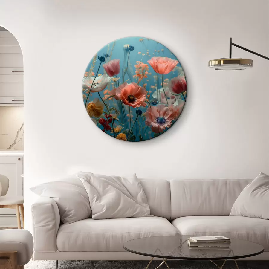 carta da parati Fiori di campo tra cui papaveri, tulipani e altro ancora nr. r39752