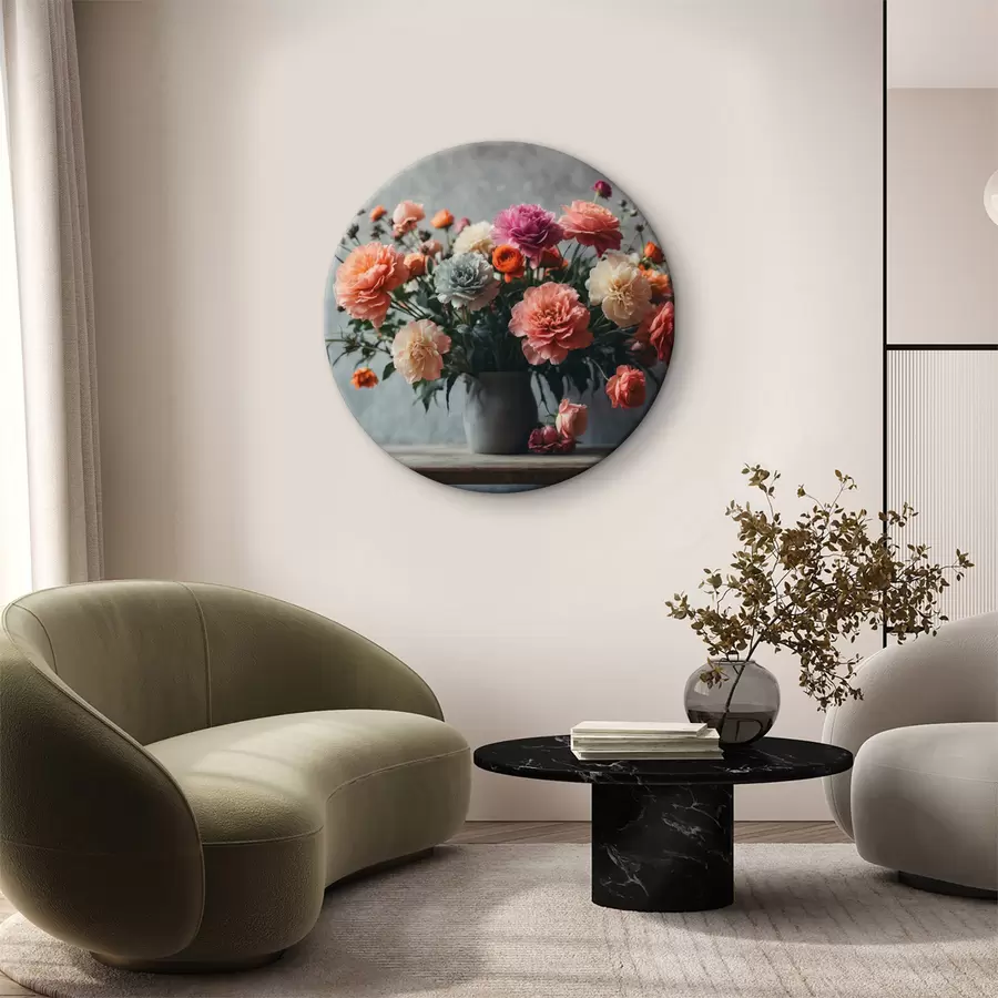 carta da parati Mazzo di fiori in un vaso su un tavolo nr. r39859