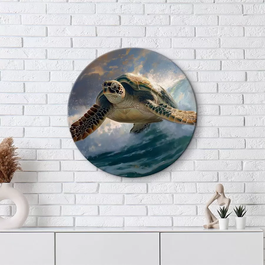 carta da parati Tartaruga, acqua, verde, blu nr. r40001