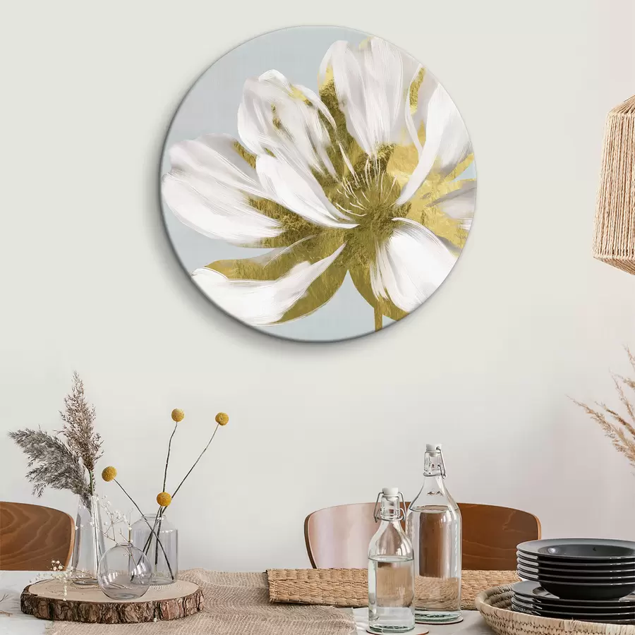 carta da parati Grande fiore astratto su sfondo blu nr. r26121