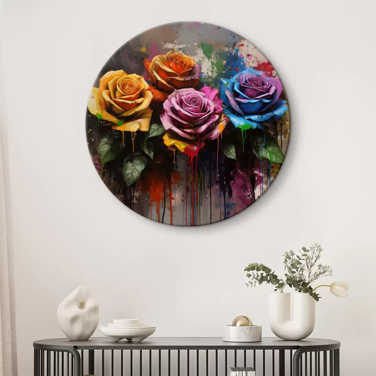 Quadri rotondi Fiori, piante e fotografie r32545