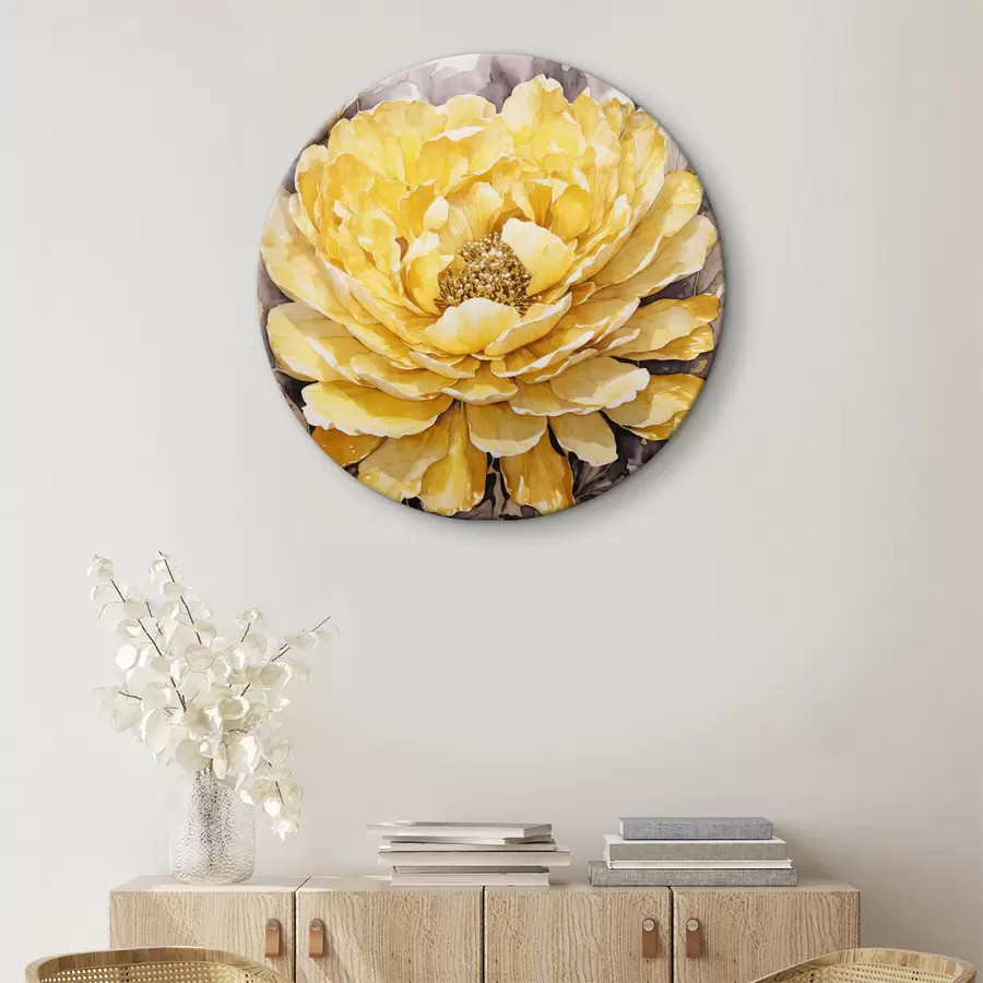 carta da parati Acquerello di peonie gialle nr. r35663