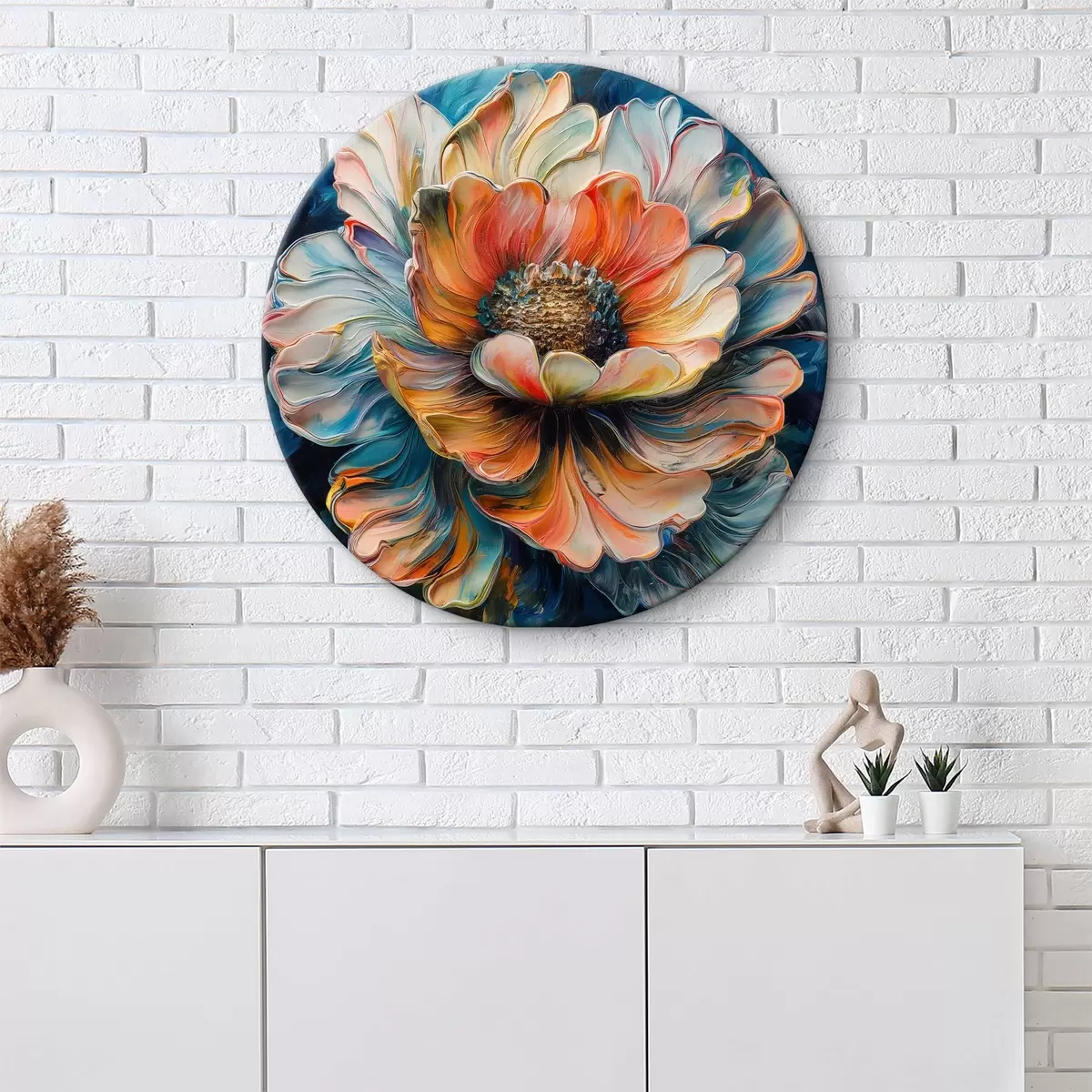 Quadri rotondi Fiore grande r38357