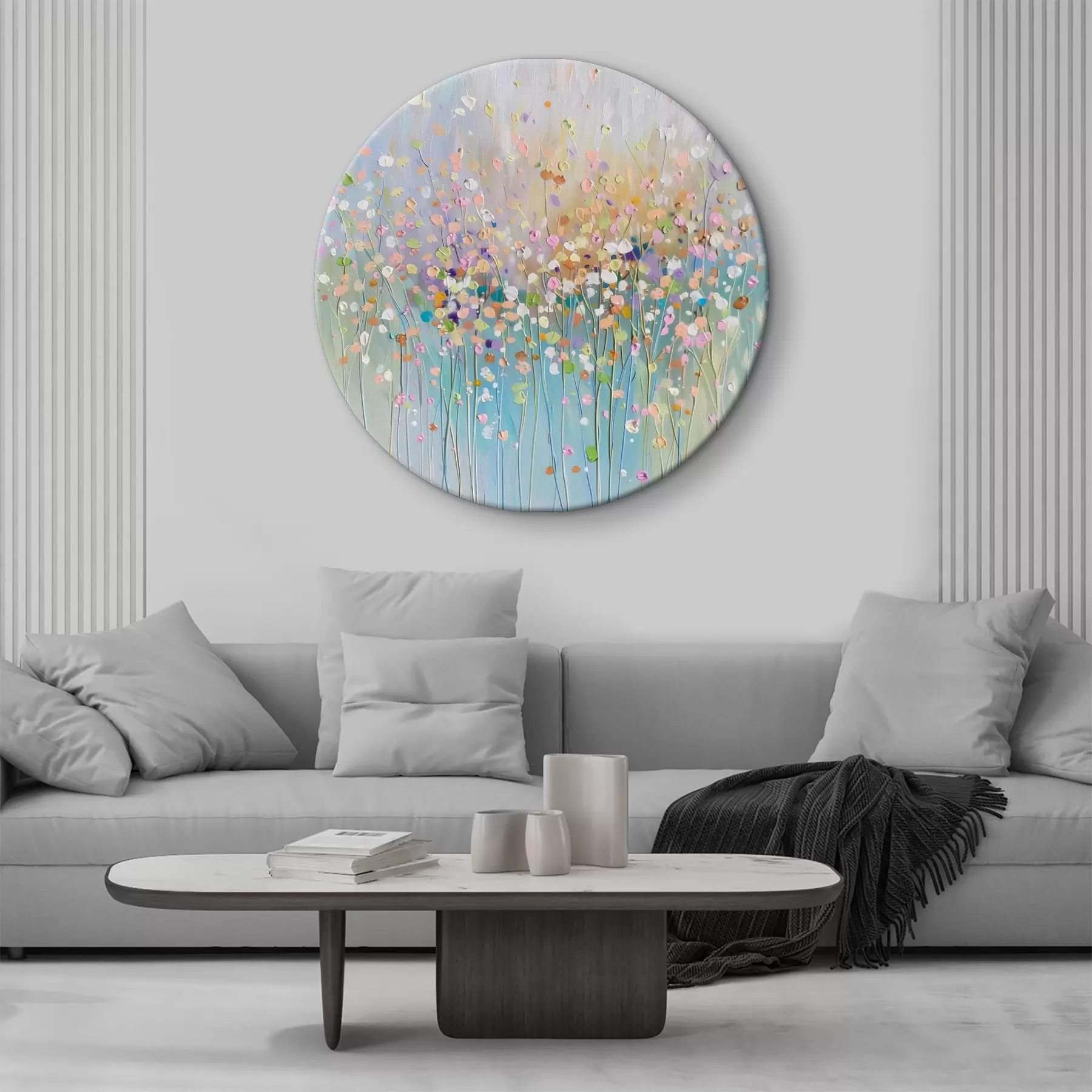 carta da parati Texture stampata con fiori secchi colorati nr. r38426