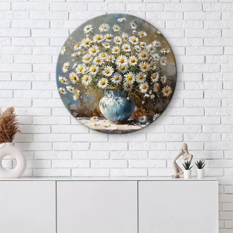 carta da parati Vaso con margherite sul tavolo nr. r38707