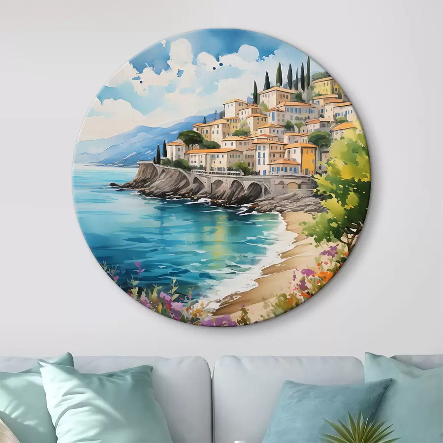 carta da parati pittoresco mare in una città italiana nr. r39298