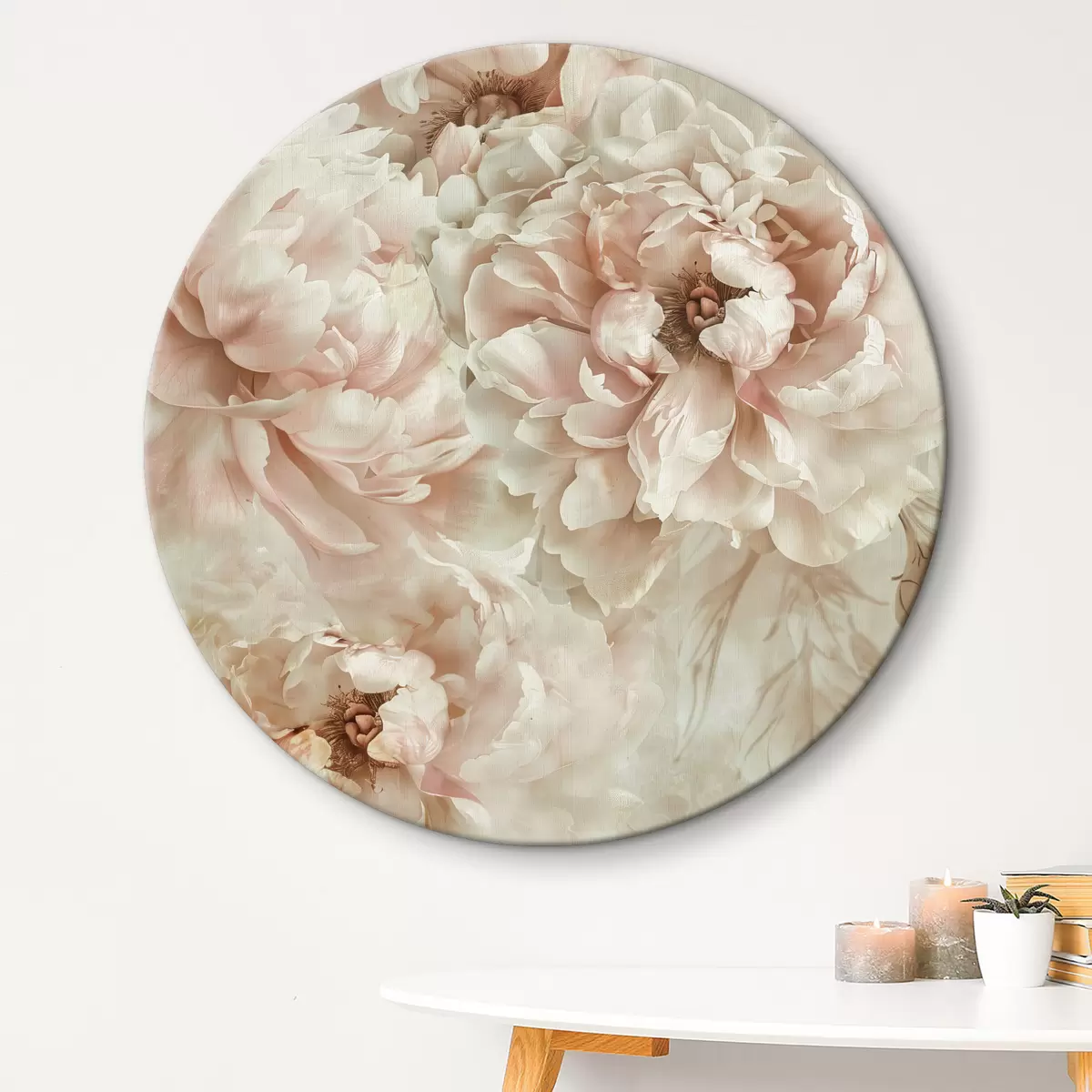 Quadri rotondi Peonie d'epoca r39344