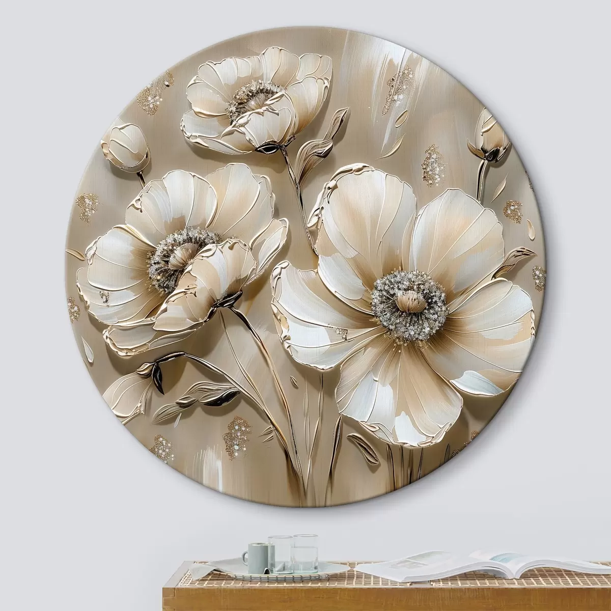 Quadri rotondi Fiori r39491