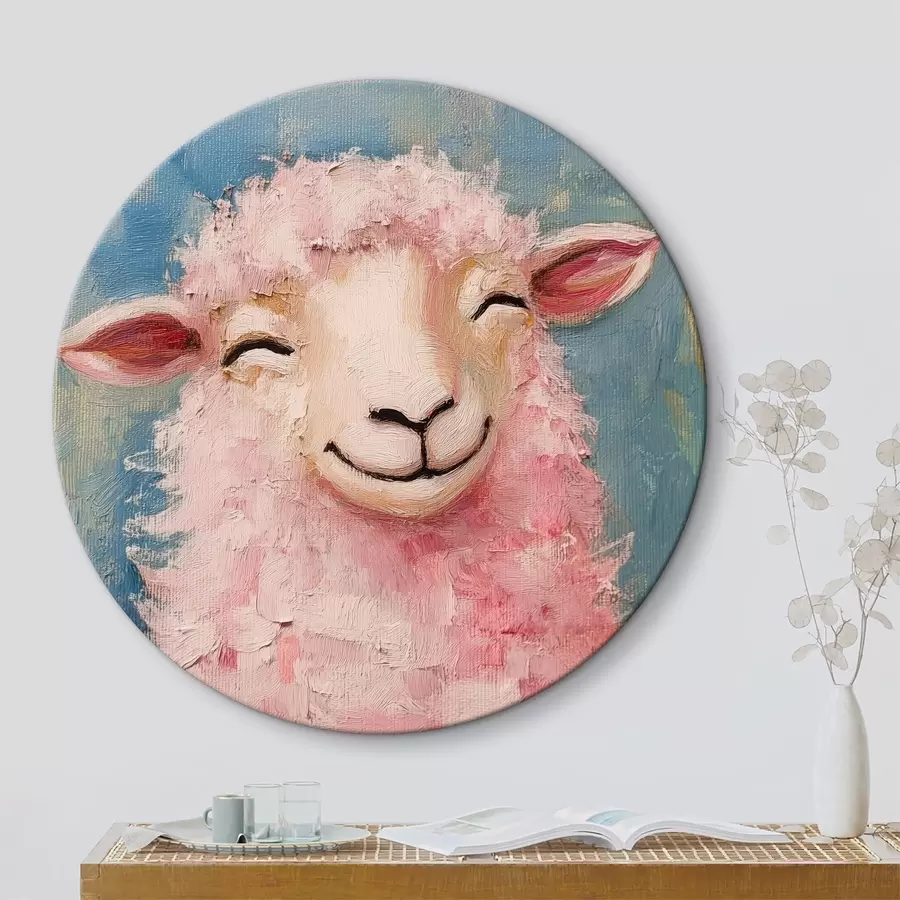 carta da parati Ariete allegro con lana rosa nr. r39911