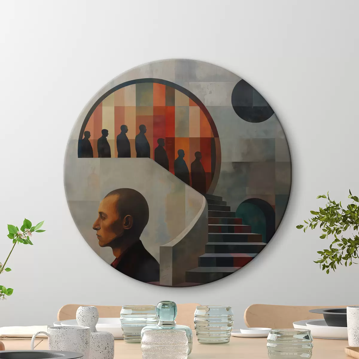 Quadri rotondi illustrazione moderna di scale r40238