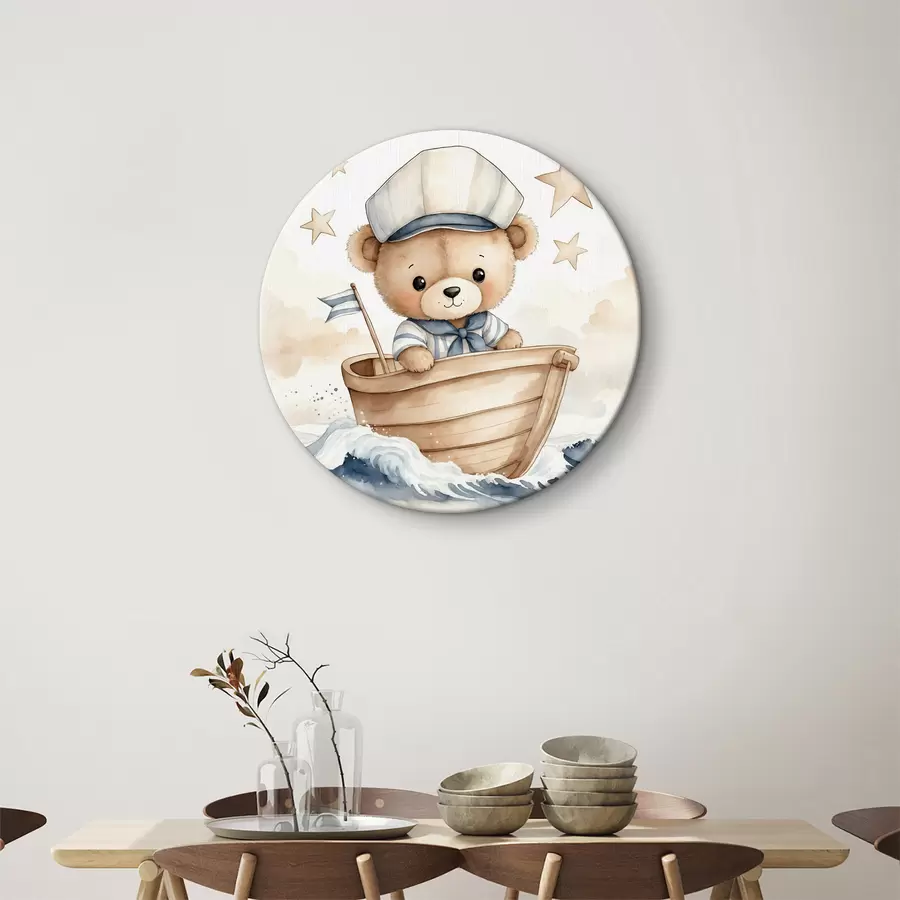 carta da parati Simpatico orso acquerello in una barca nr. r40428