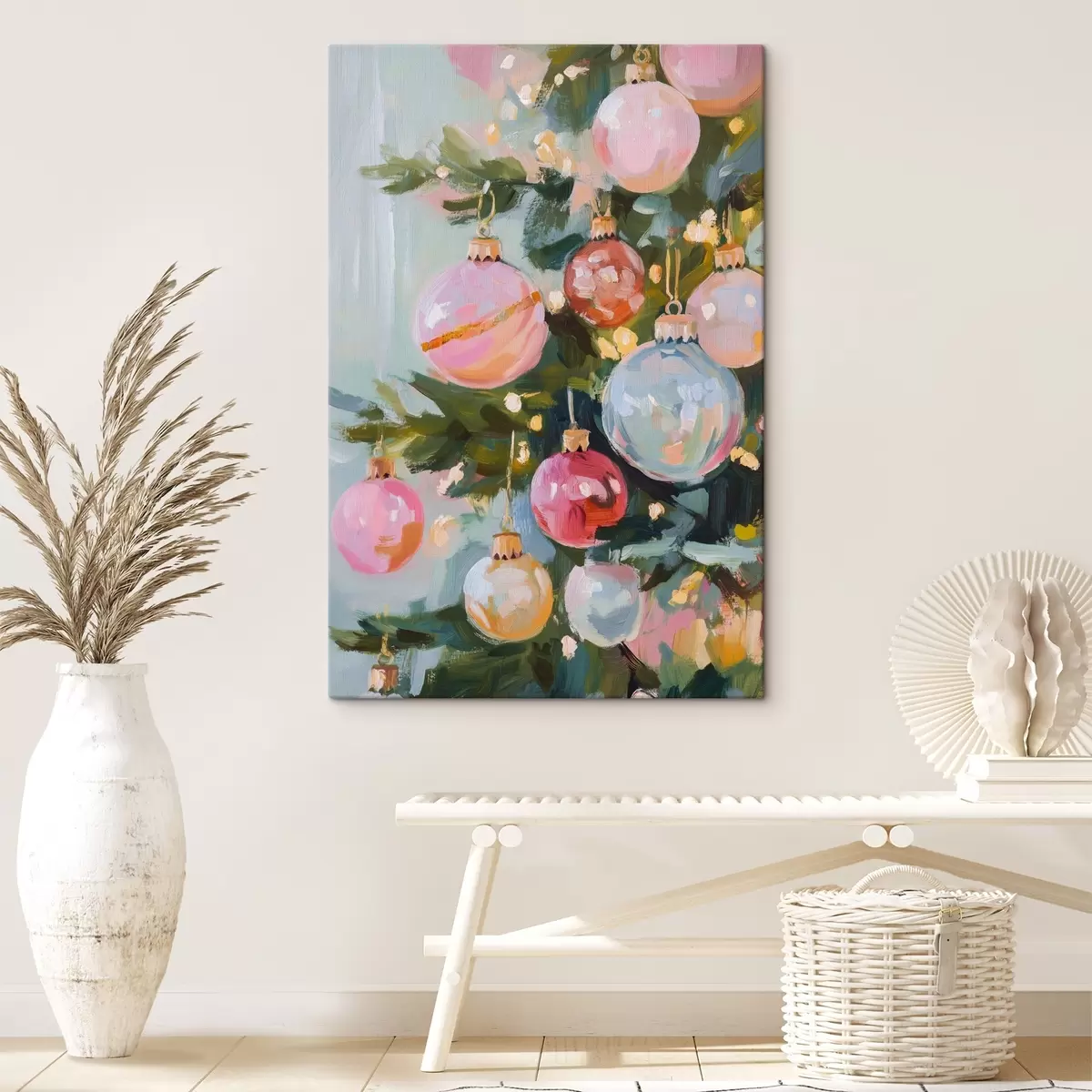 carta da parati Palline multicolori sull'albero di Natale nr. s42104