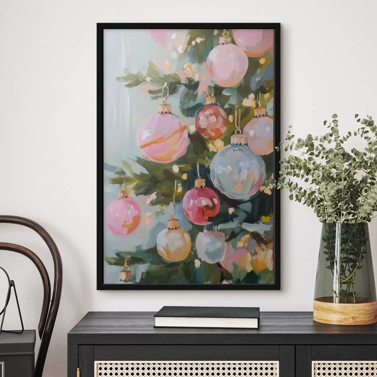 Poster Palline multicolori sull'albero di Natale f42104