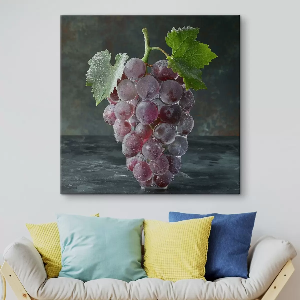 carta da parati Frutta, grappolo d'uva al gelo nr. s42072