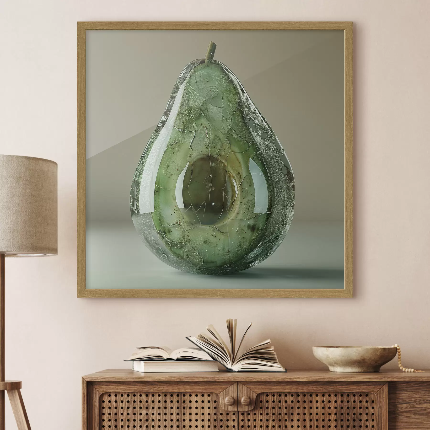 carta da parati Verdure, avocado in vetro nr. f42068
