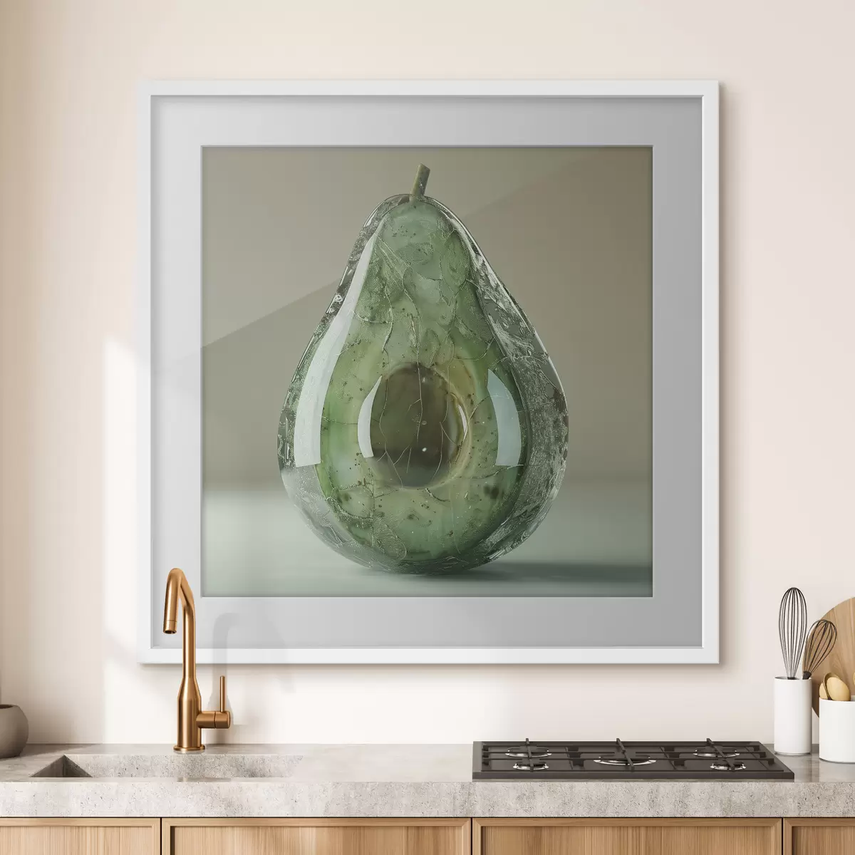 Poster Verdure, avocado in vetro f42068