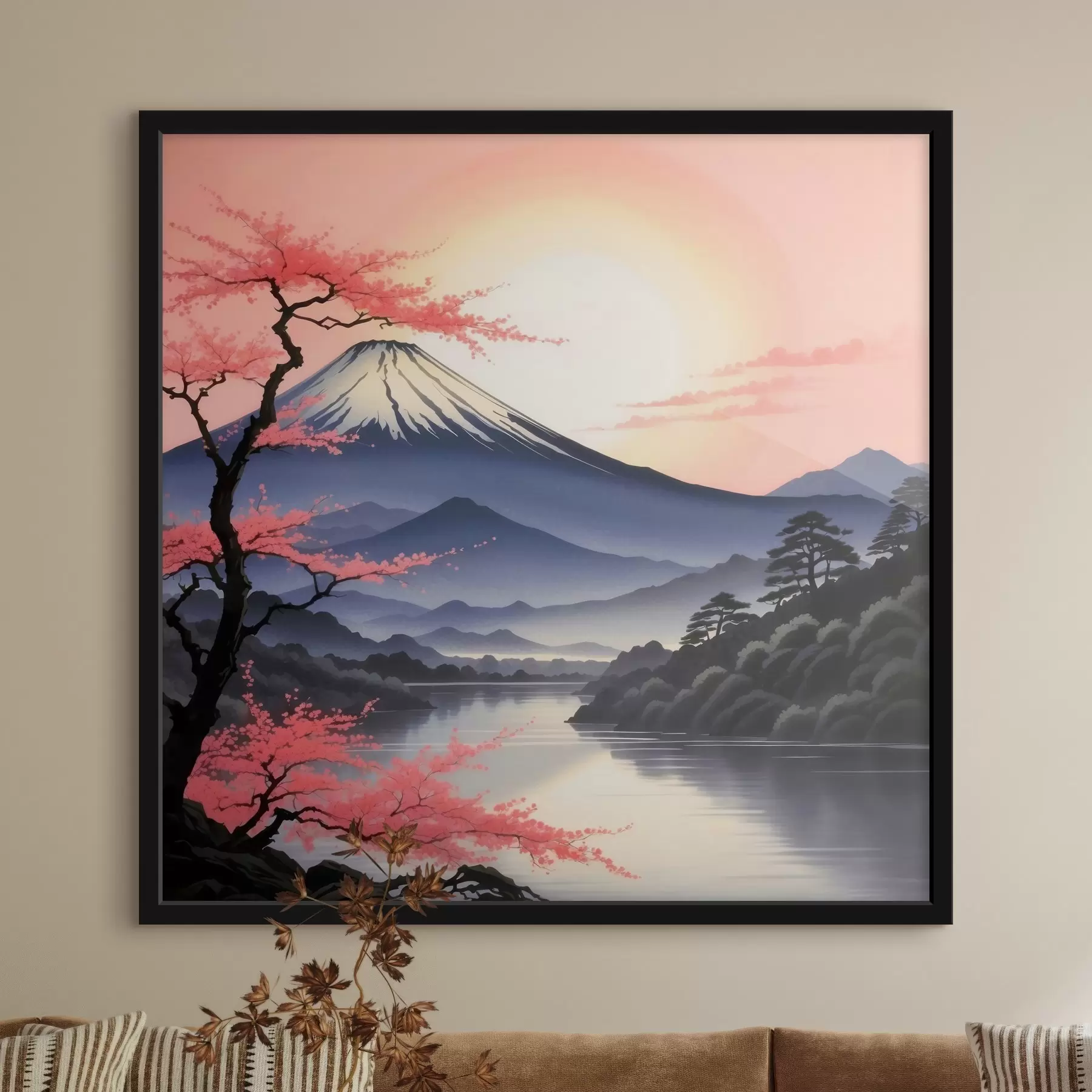 carta da parati Montagna con lago e alberi nr. f38100