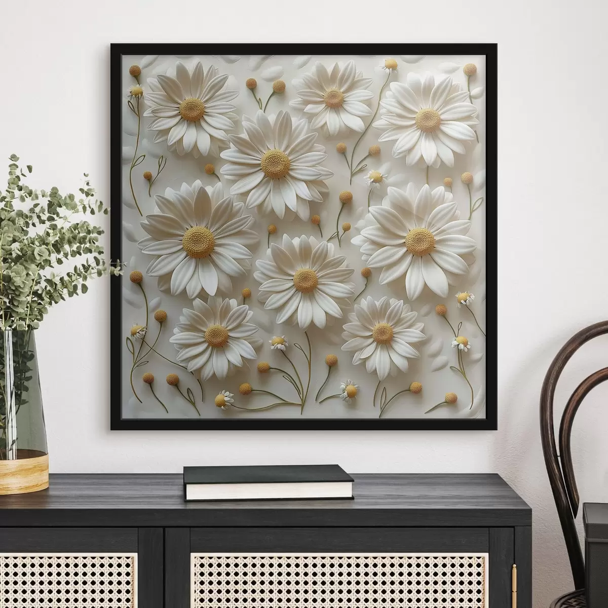 Poster Fiore bianco e giallo f38240