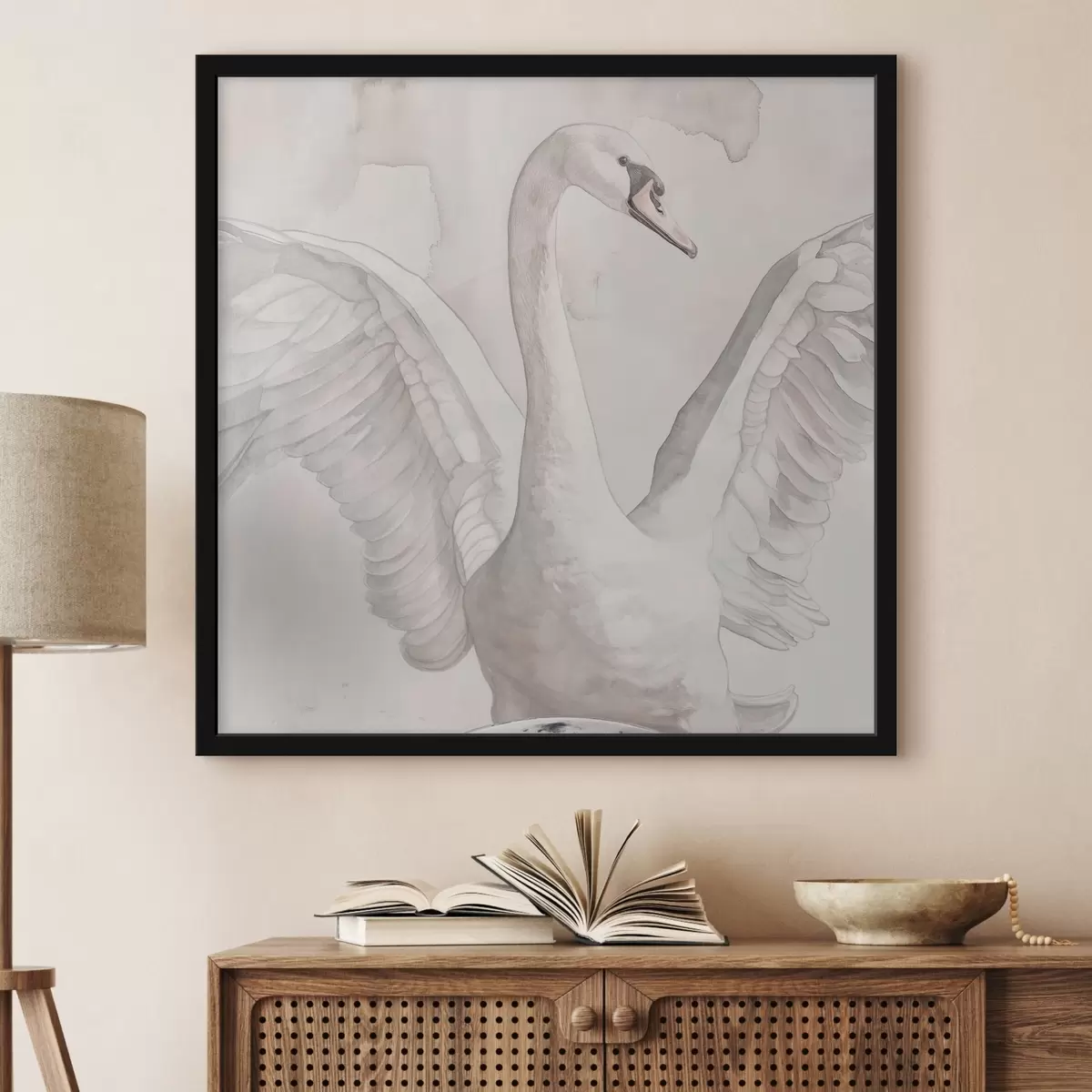 Poster Disegno di un cigno f38290
