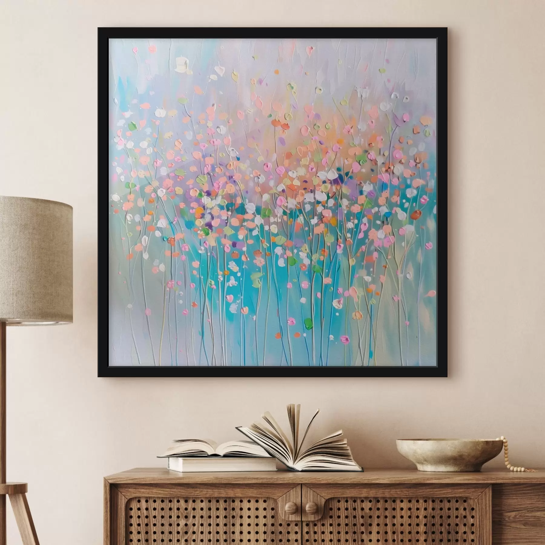 carta da parati Texture stampata con fiori secchi colorati nr. f38426