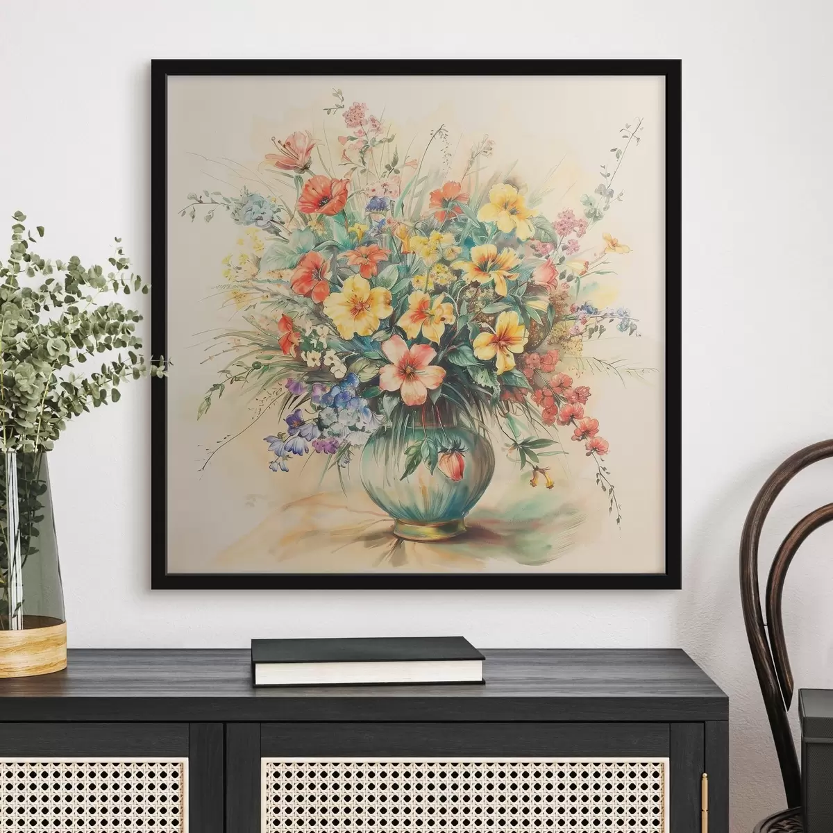 Poster Fiori vivaci in un vaso affascinante f38714