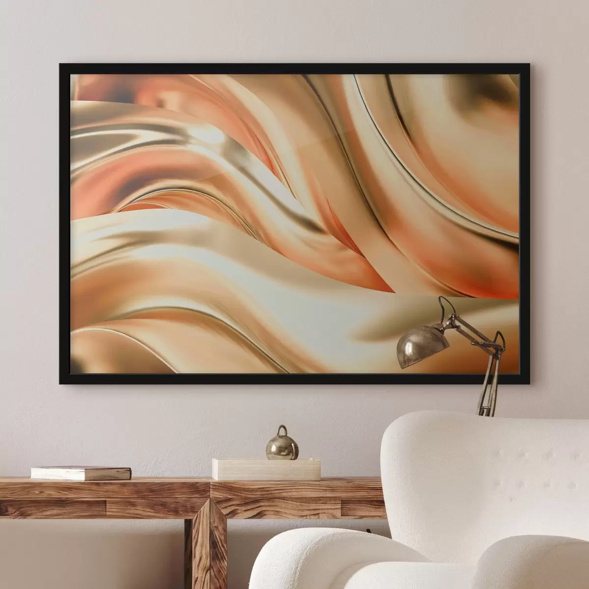 Poster Onde fluide di scintillante eleganza f36598v2