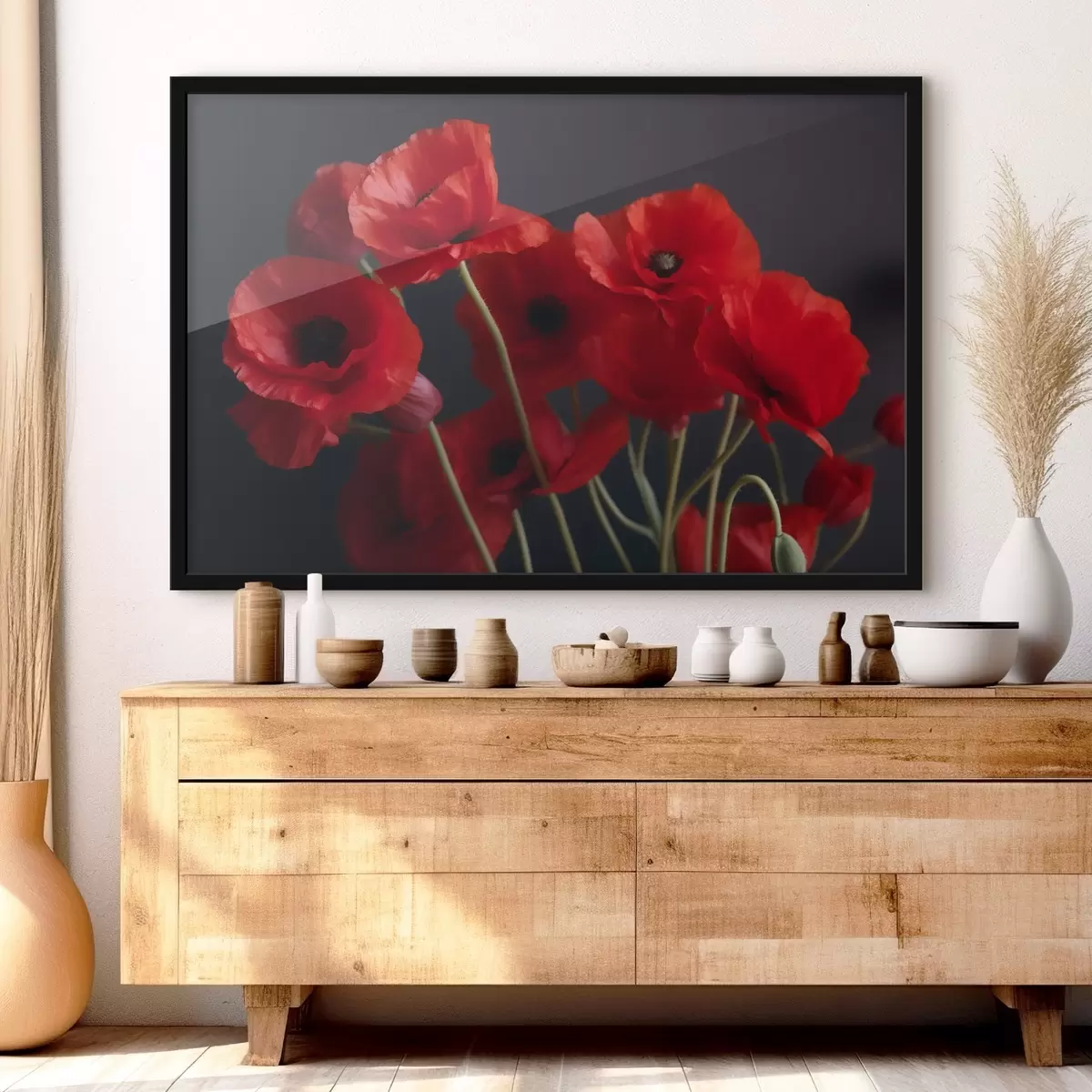 Poster Gruppo di fiori rossi f37381
