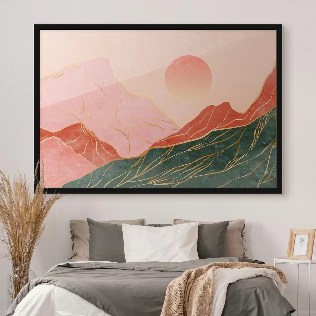 Poster Immagine di montagne e sole f37553