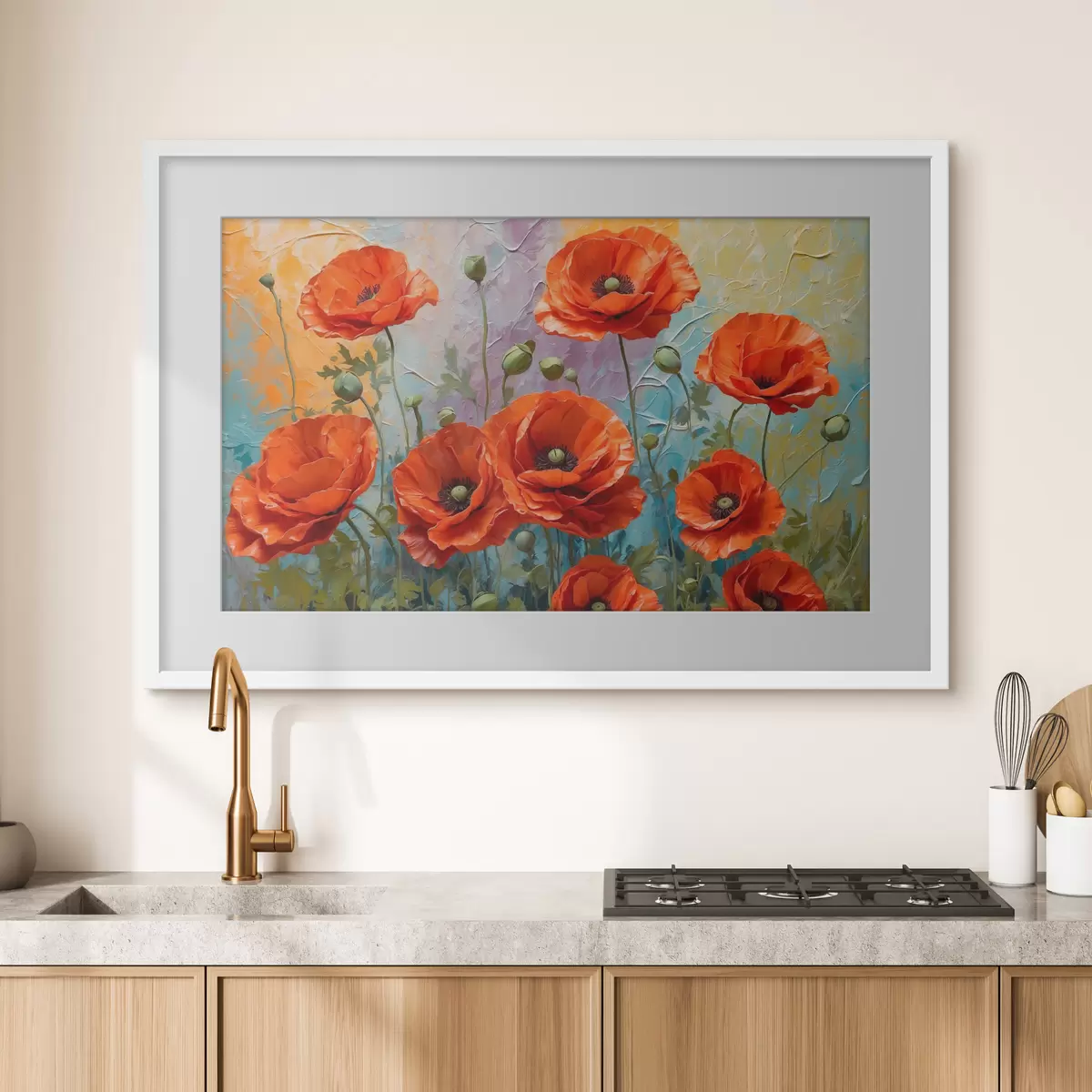 Poster Immagine che mostra i fiori rossi f37805
