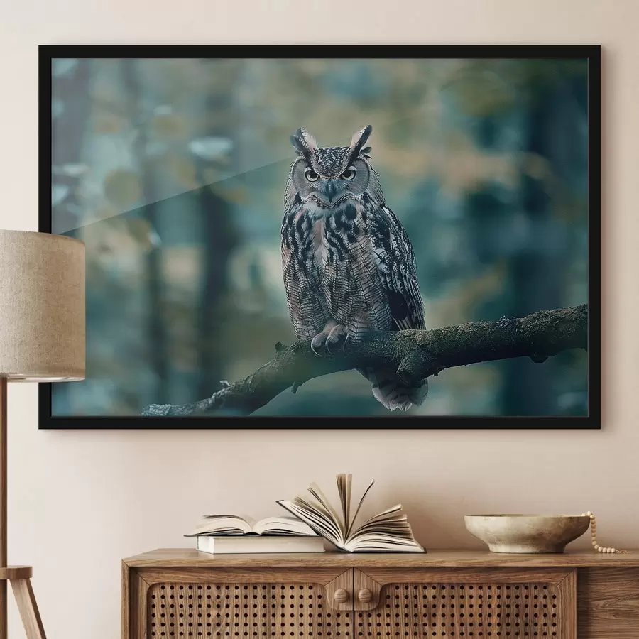 carta da parati Gufo seduto su un ramo nr. f38249