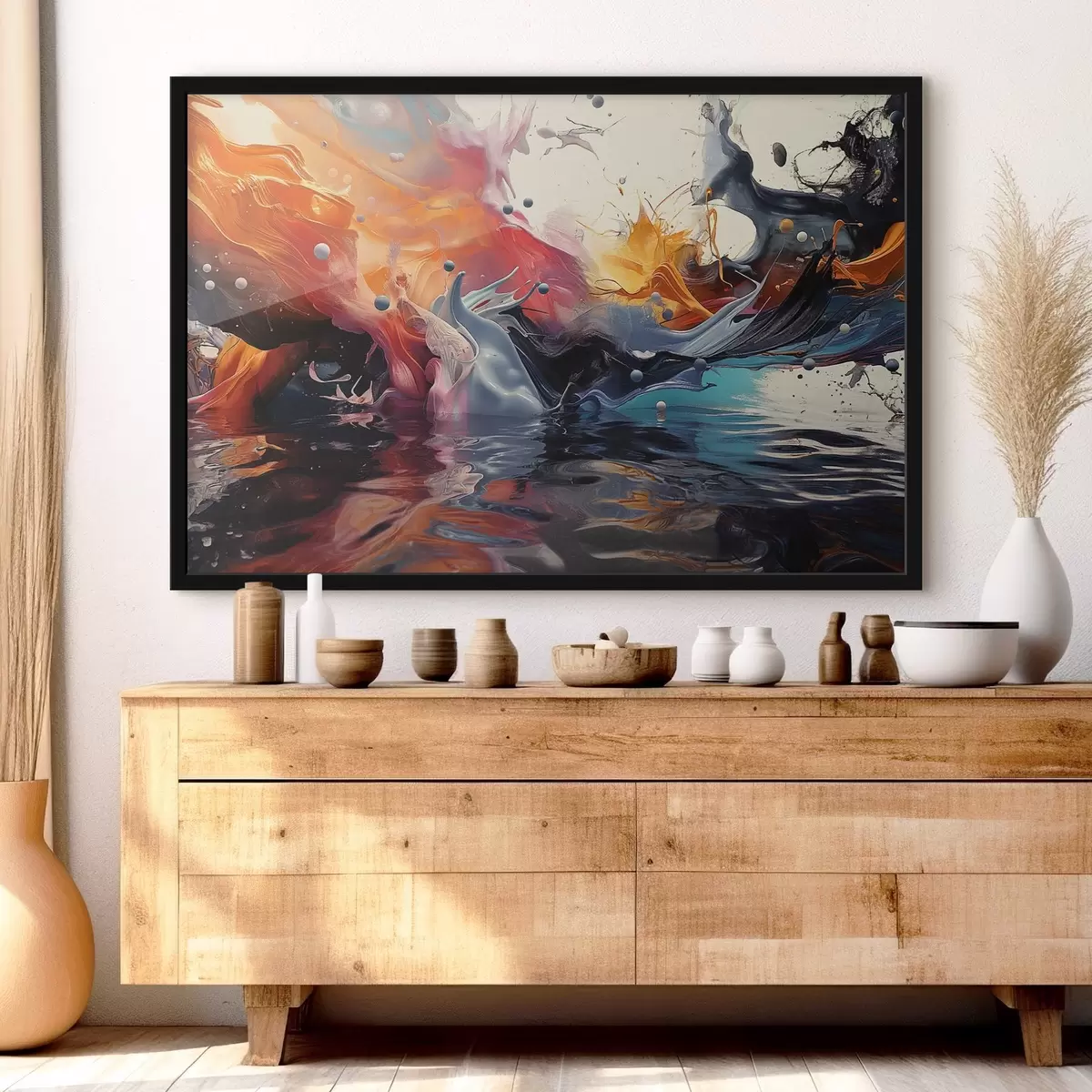 Poster Vernice colorata che schizza acqua f38456