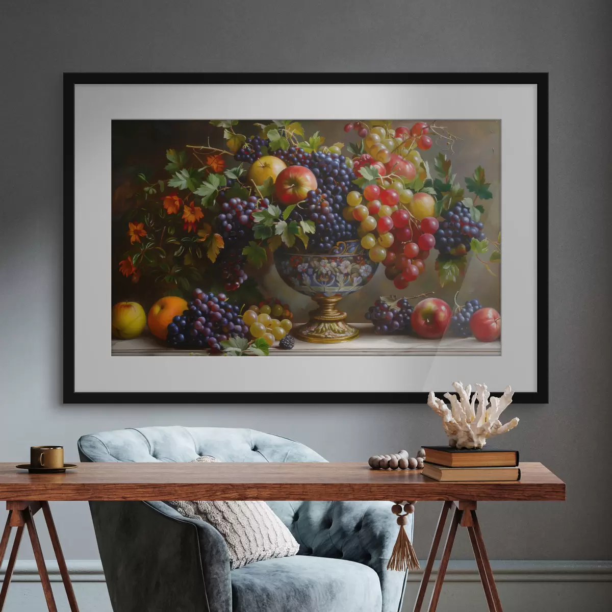 Poster Immagine che mostra la frutta in un vaso f38468