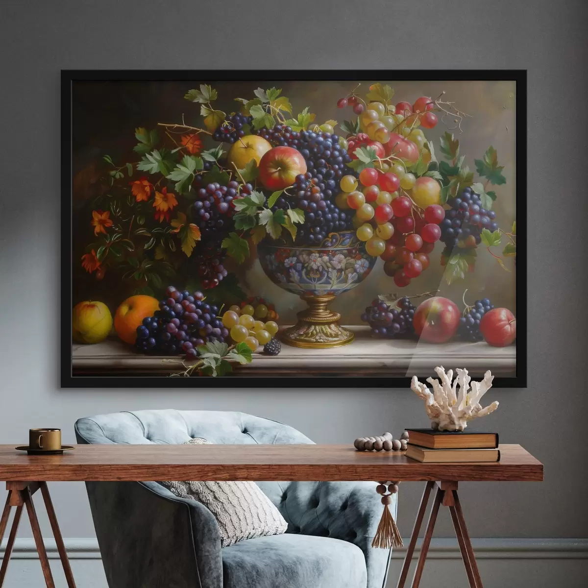 Poster Immagine che mostra la frutta in un vaso f38468