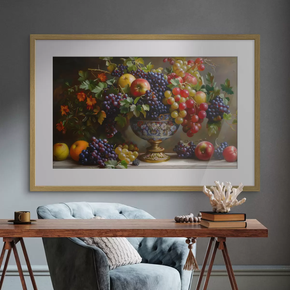 Poster Immagine che mostra la frutta in un vaso f38468