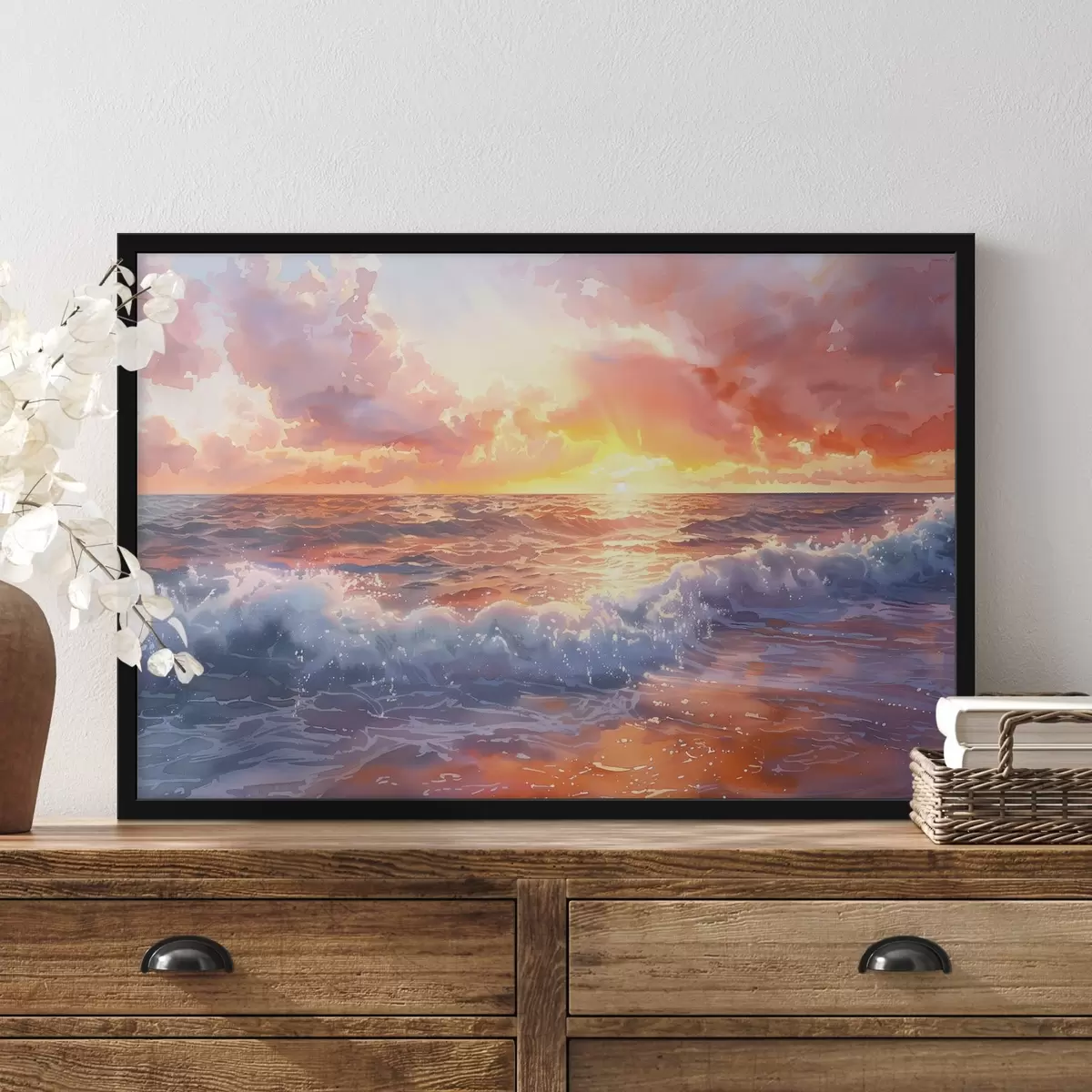 Poster Tramonto sull'oceano f38476