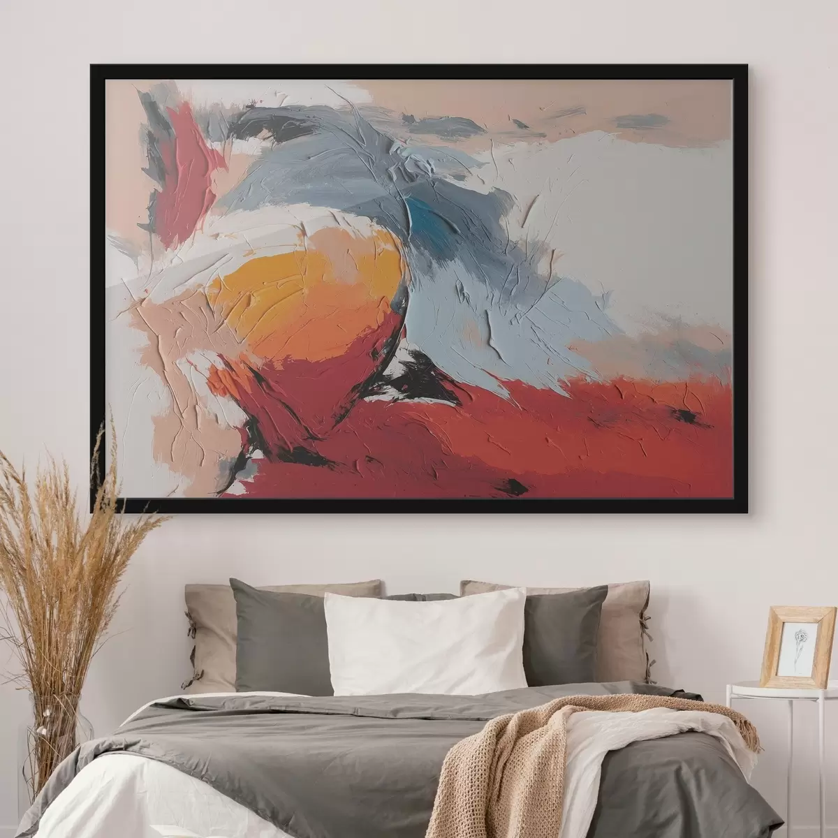 Poster Le emozioni si scontrano in una vivida astrazione f38579