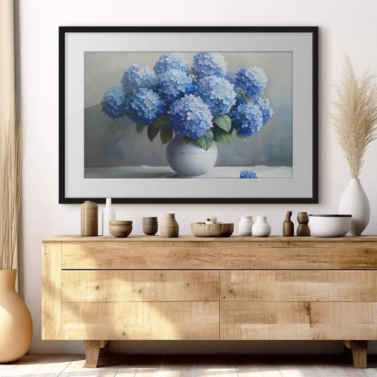 Poster Bellissime ortensie blu in vaso f38696