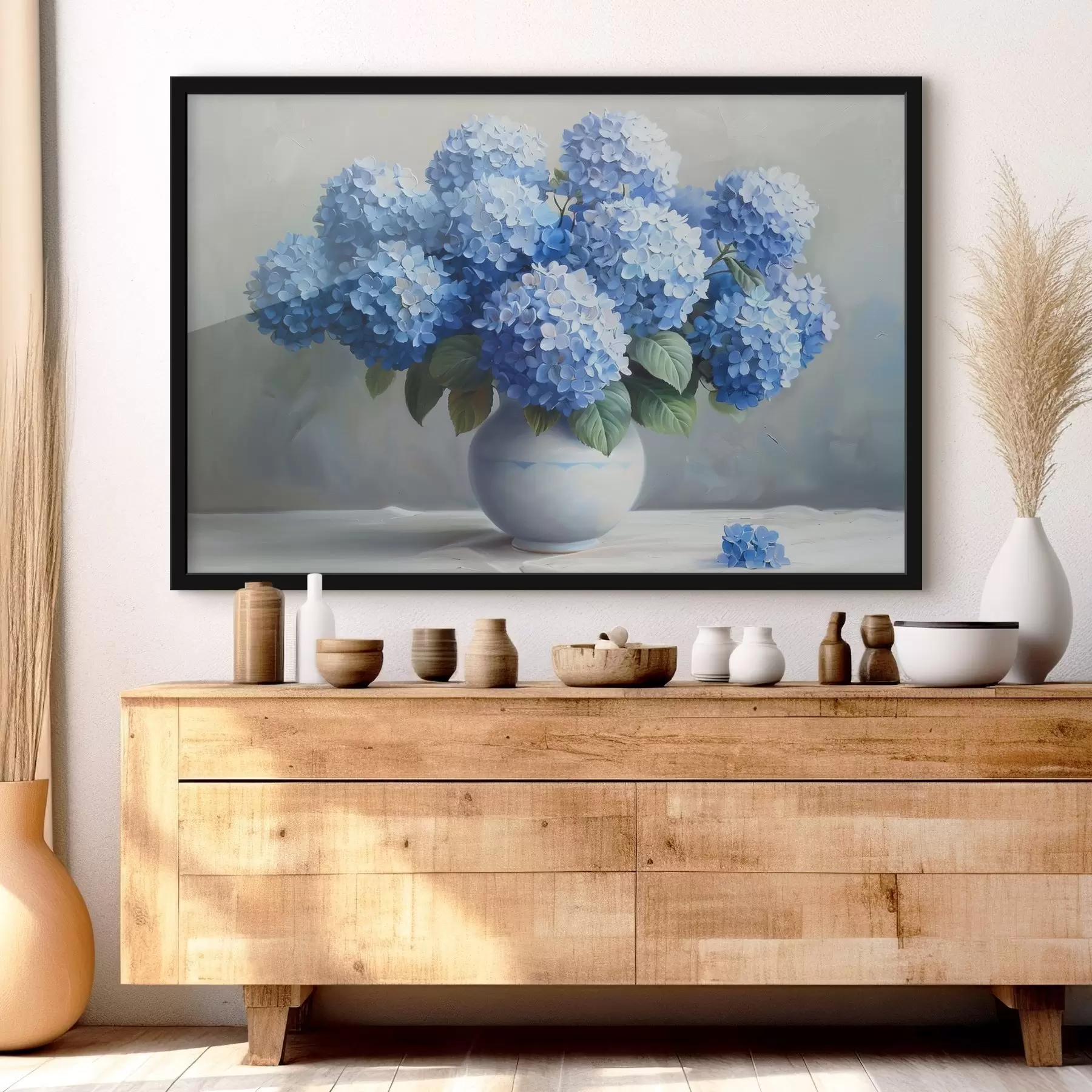 carta da parati Bellissime ortensie blu in vaso nr. f38696