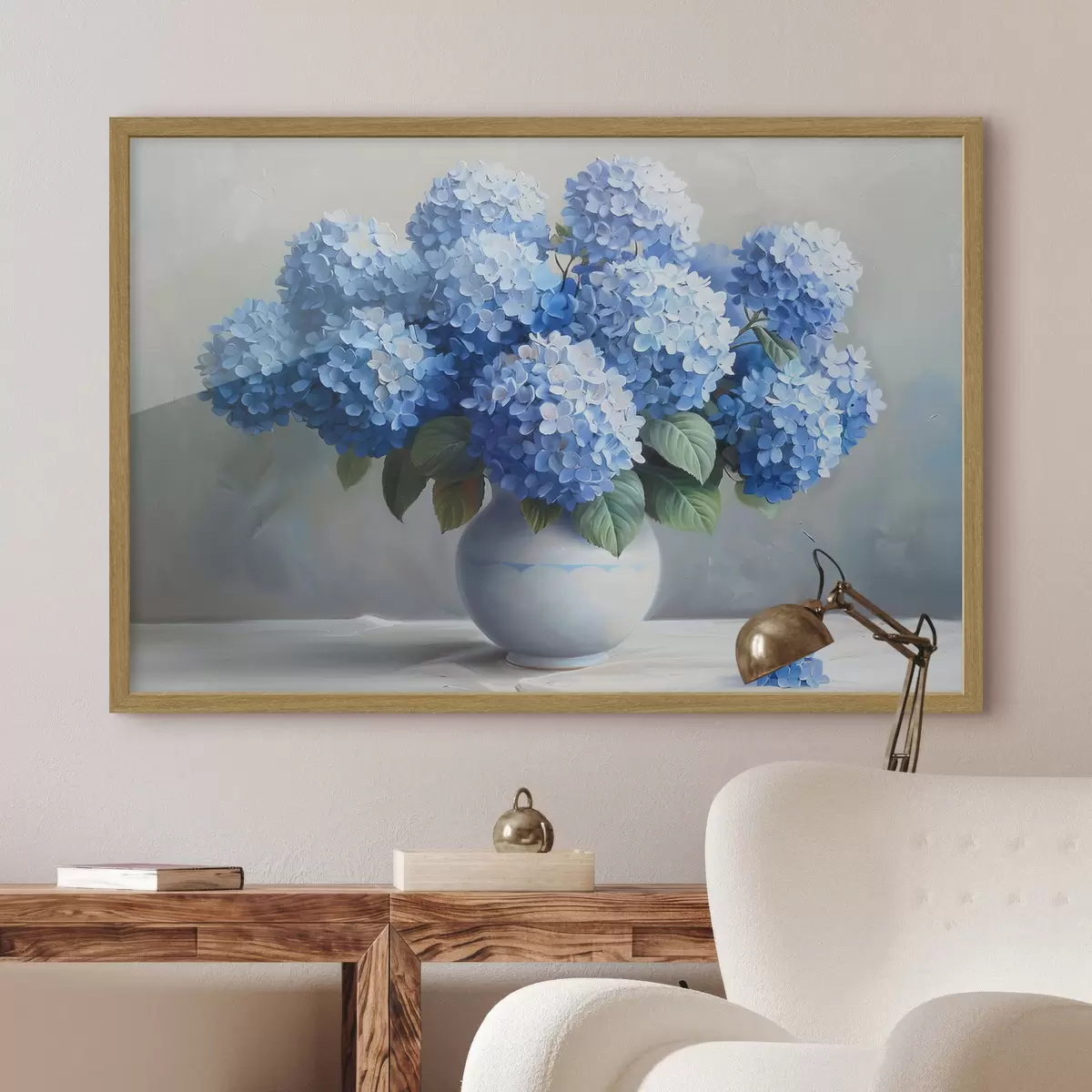 Poster Bellissime ortensie blu in vaso f38696