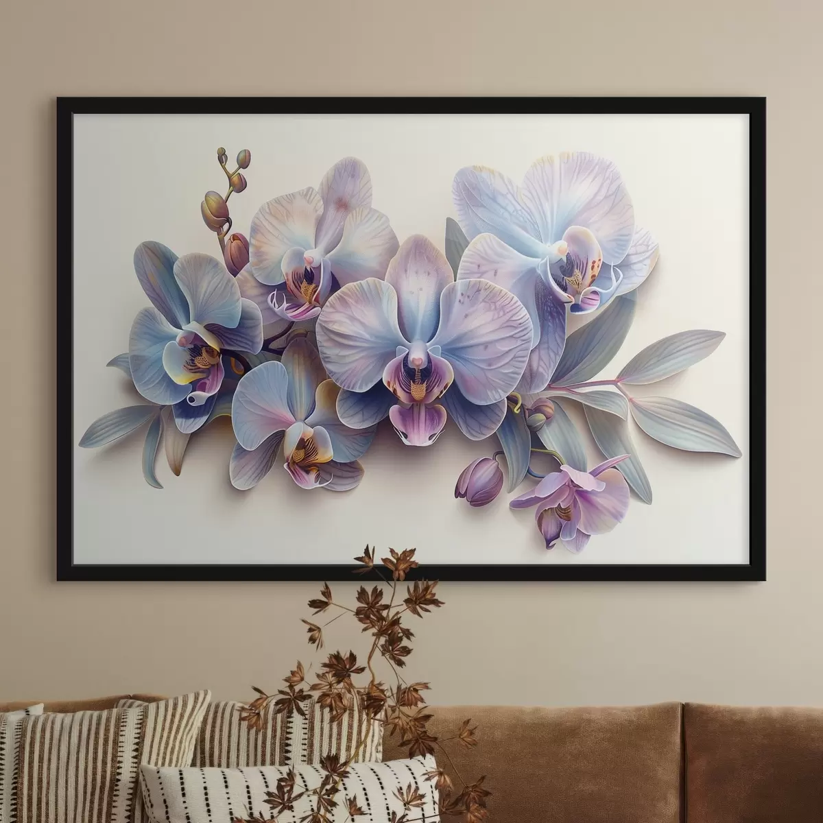 Poster Delicate fioriture in morbide tonalità pastello f38702